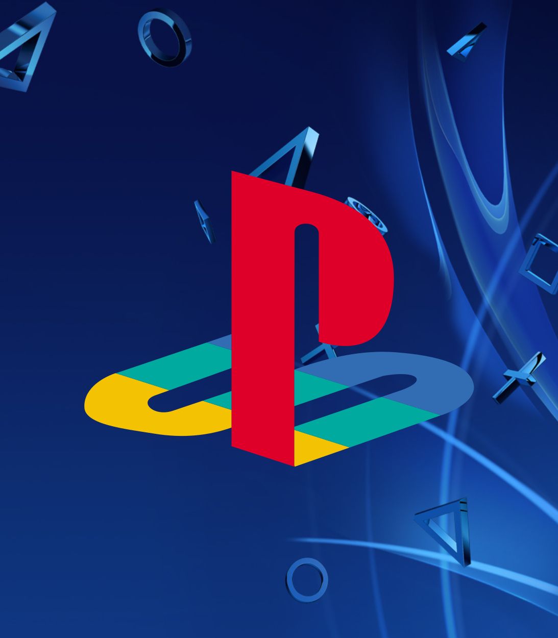 Sony PlayStation Logo With Background Vertical