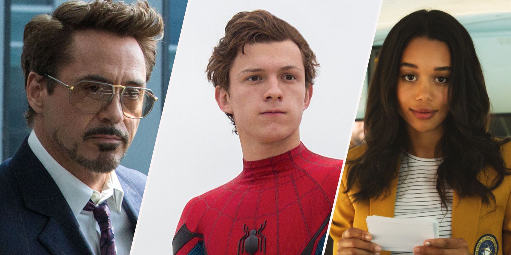 RDJ, Holland and Harrier in Spider-man: Homecoming