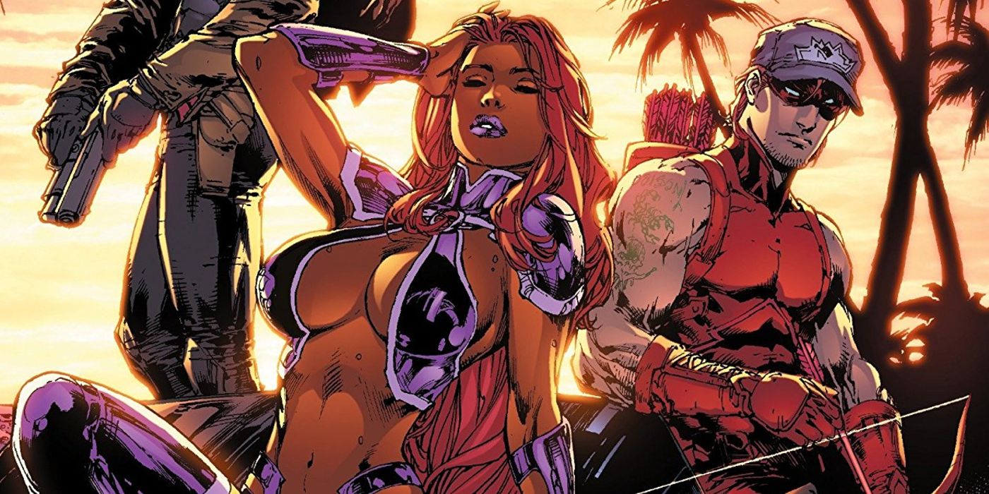 Starfire And Arsenal from DC&rsquo;s Red Hood And The Outlaws