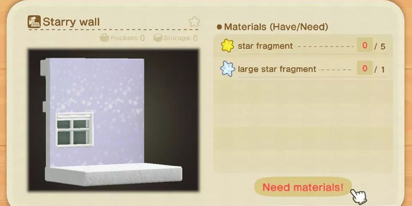 Animal Crossing All Star Fragment Recipes