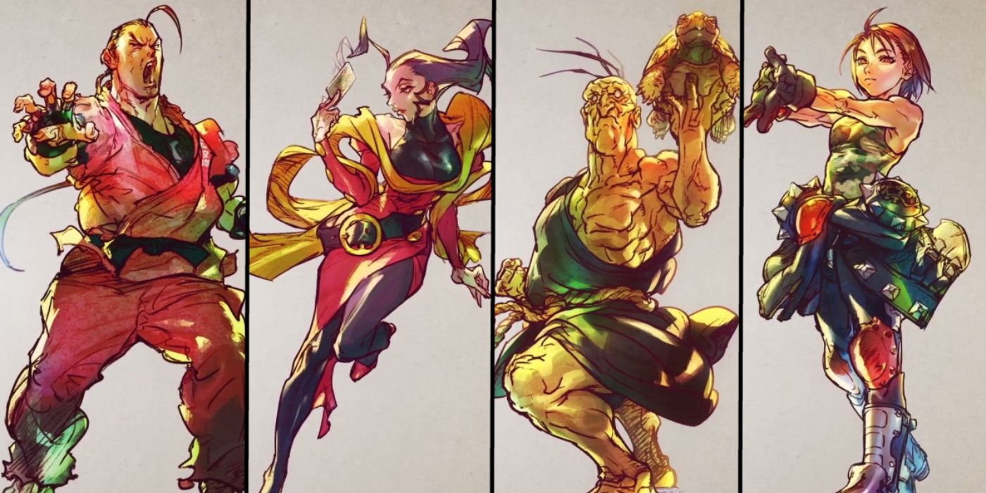 The first four of the five Season 5 DLC characters for Street Fighter V.