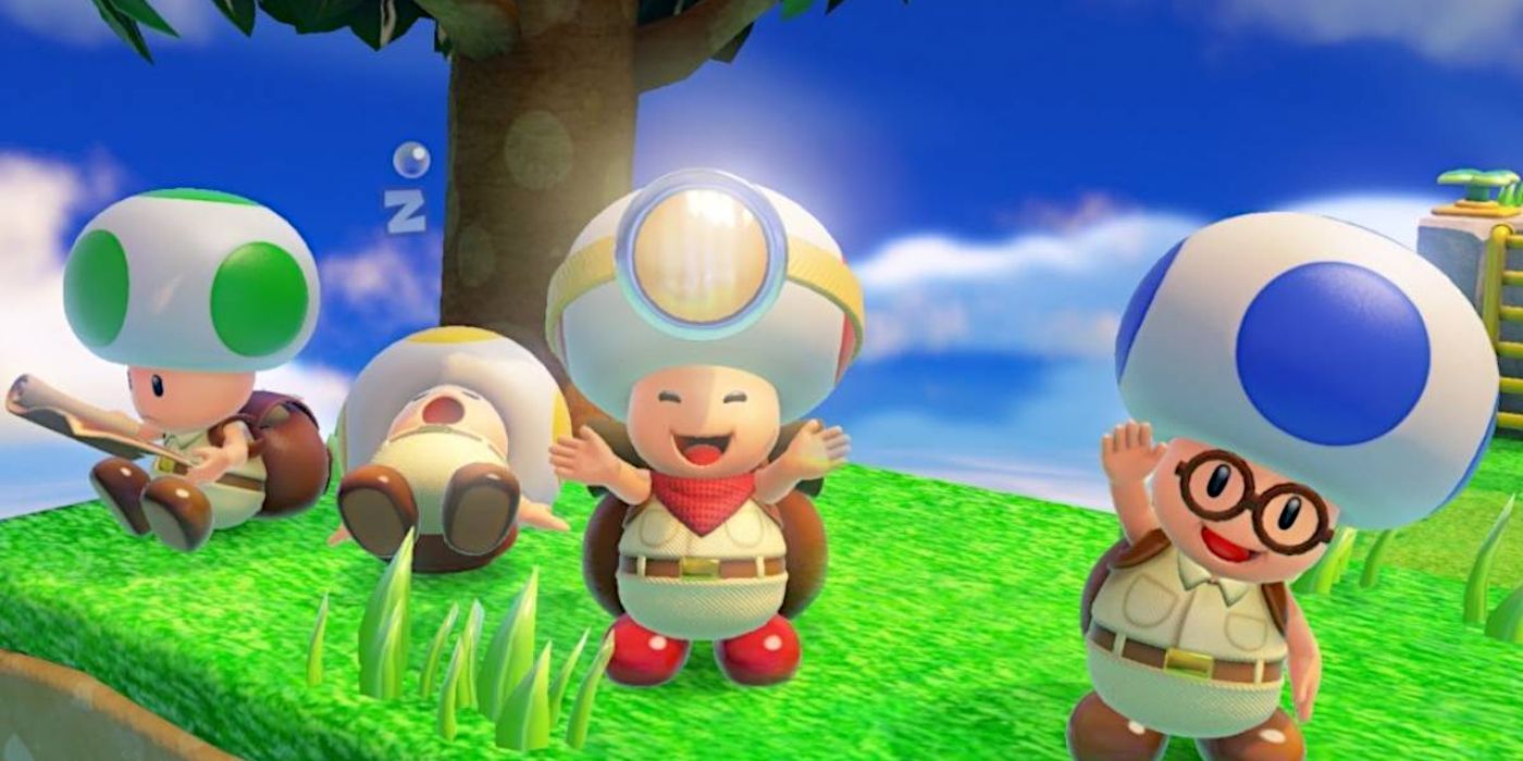 The Toads together in Captain Toad Treasure Tracker 