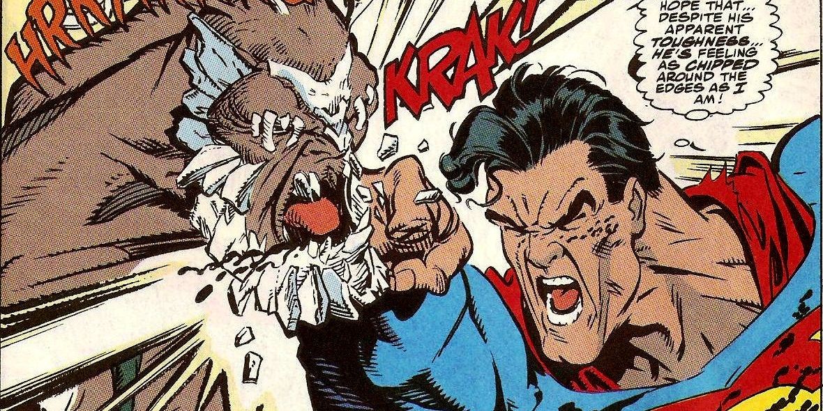 Superman fights Doomsday in The Death of Superman