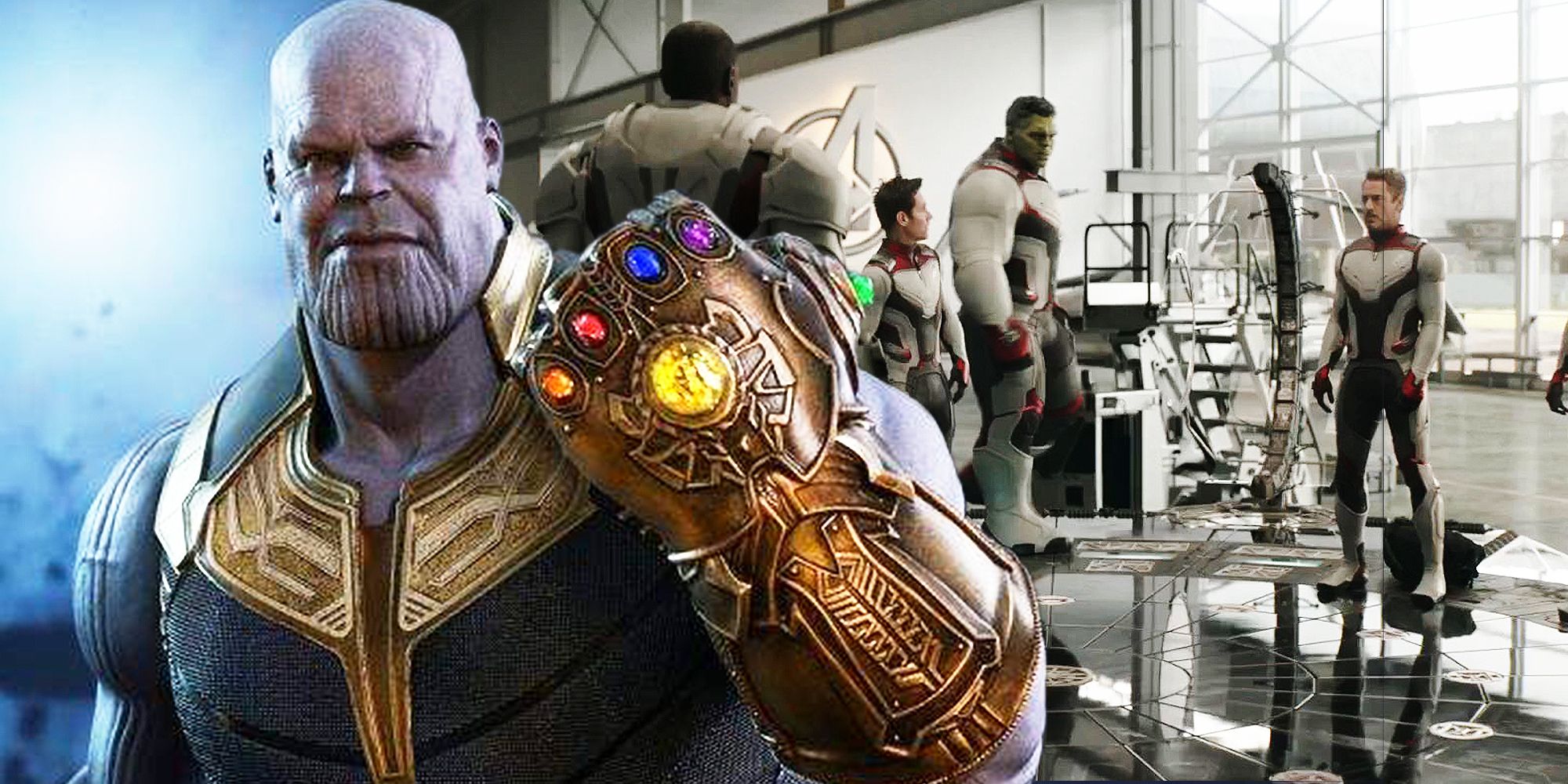 Thanos and the Infinity Gauntlet after the Avengers Endgame Time Heist