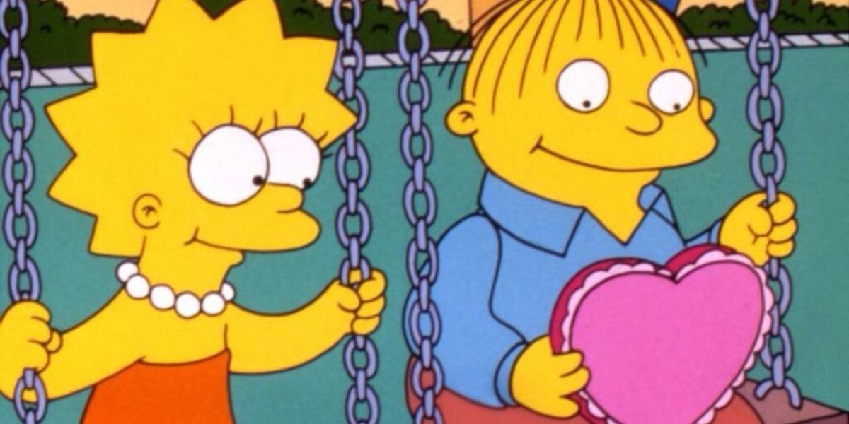 Lisa and Ralph sitting on a swing