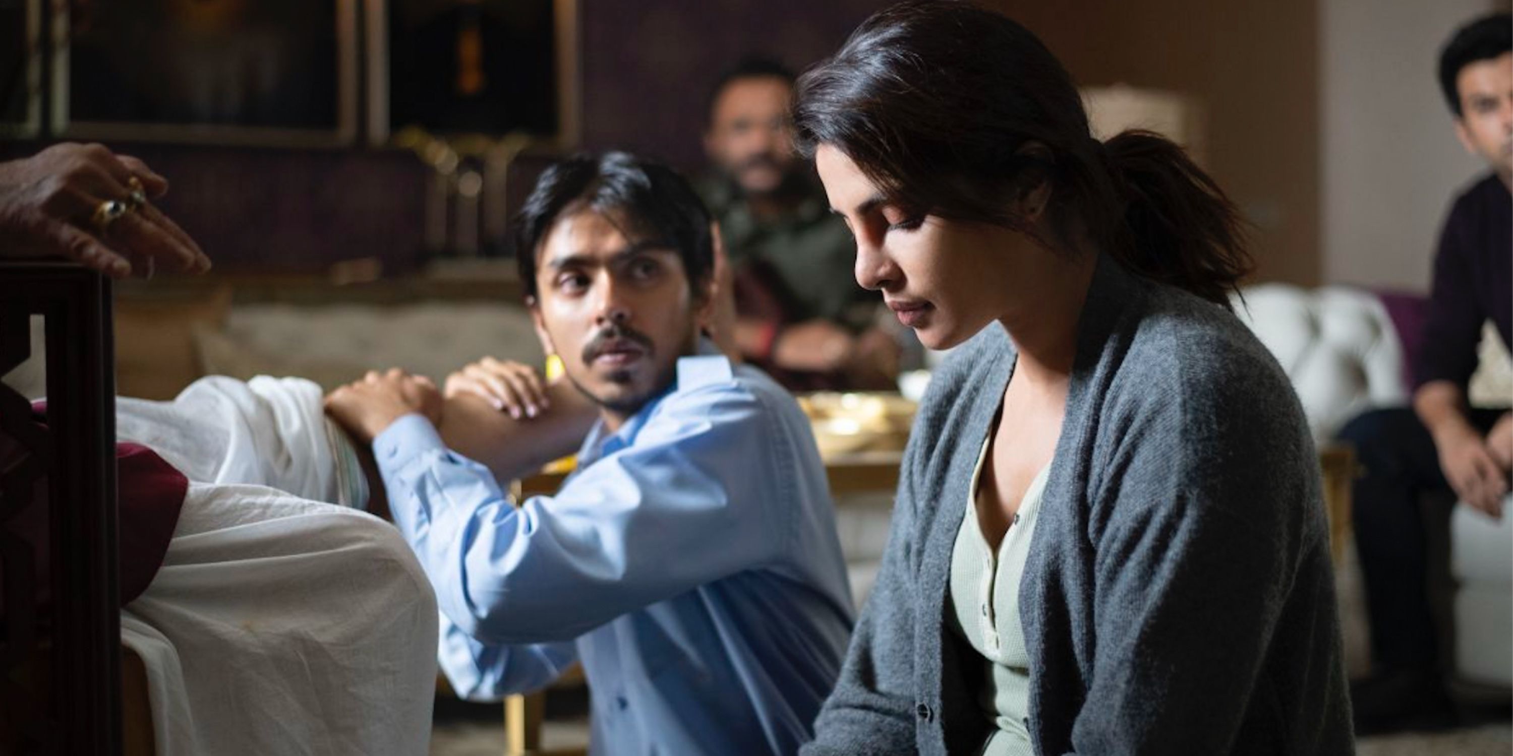 Adarsh Gourav and Priyanka Chopra in The White Tiger on Netflix