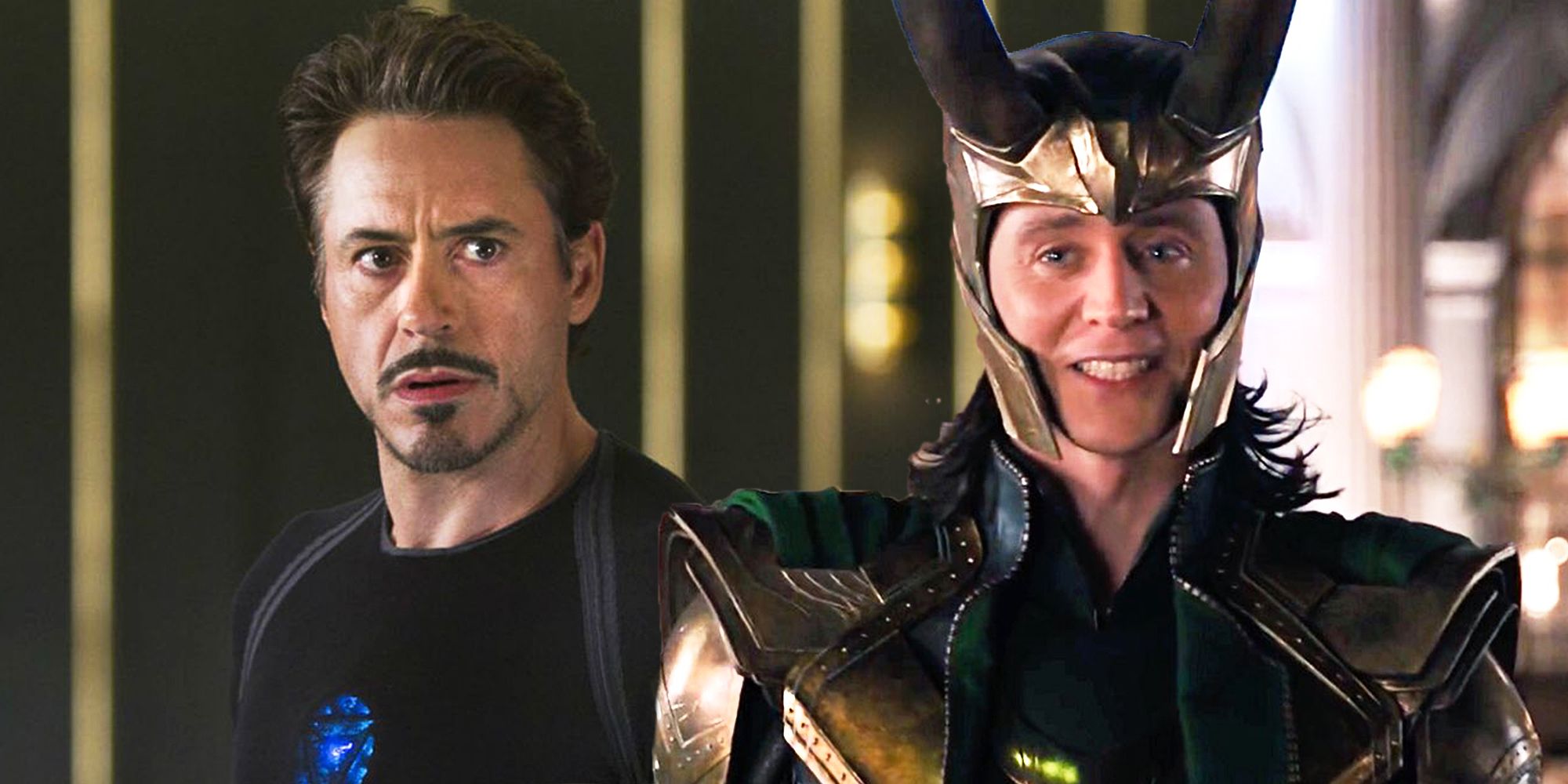 Blended image of Tony Stark and Loki in The Avengers 2012