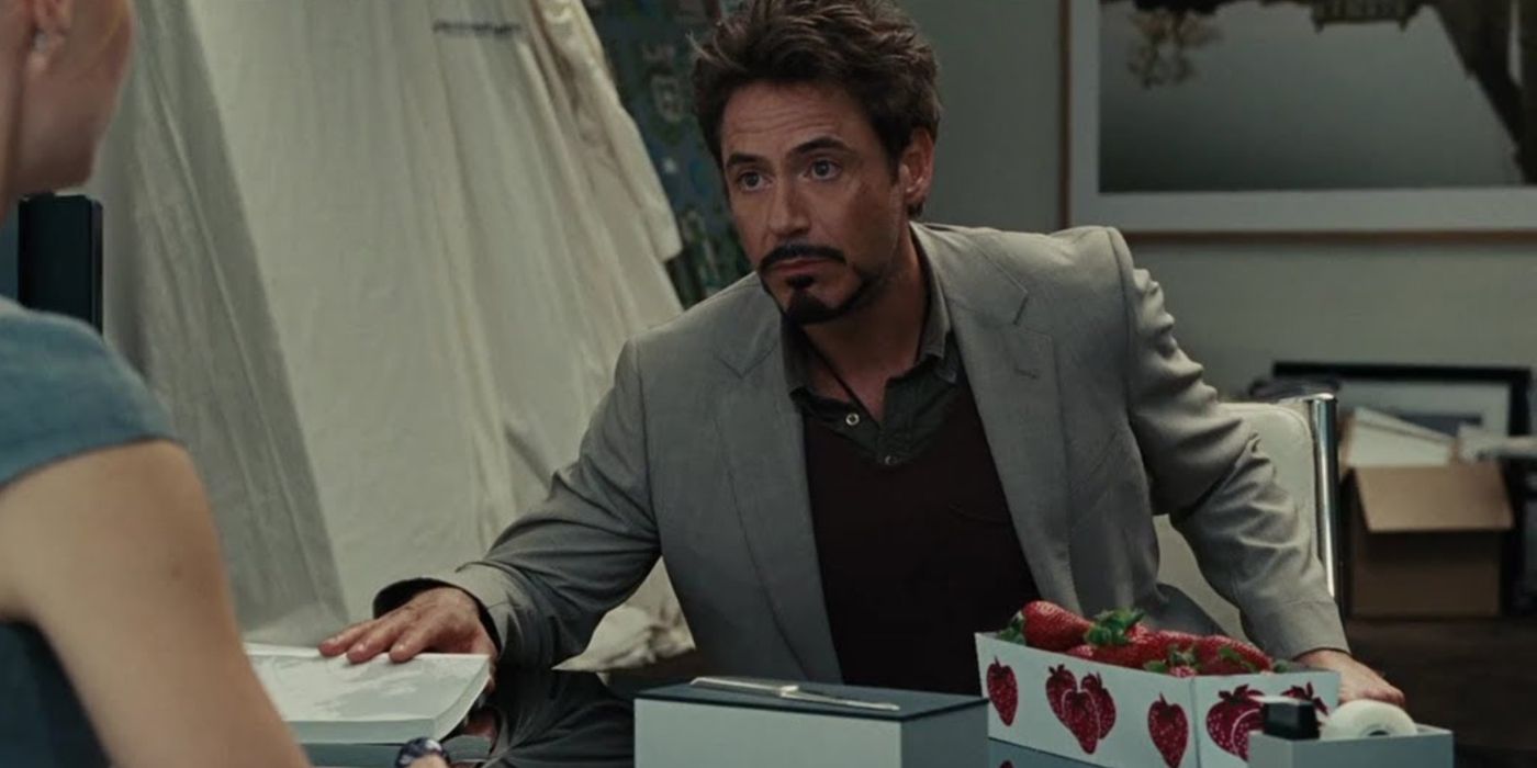 Tony Stark with Strawberries in Iron man 2