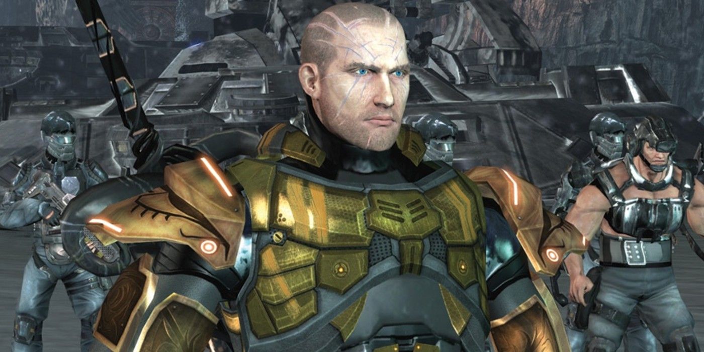A still from Too Human featuring an armored soldier