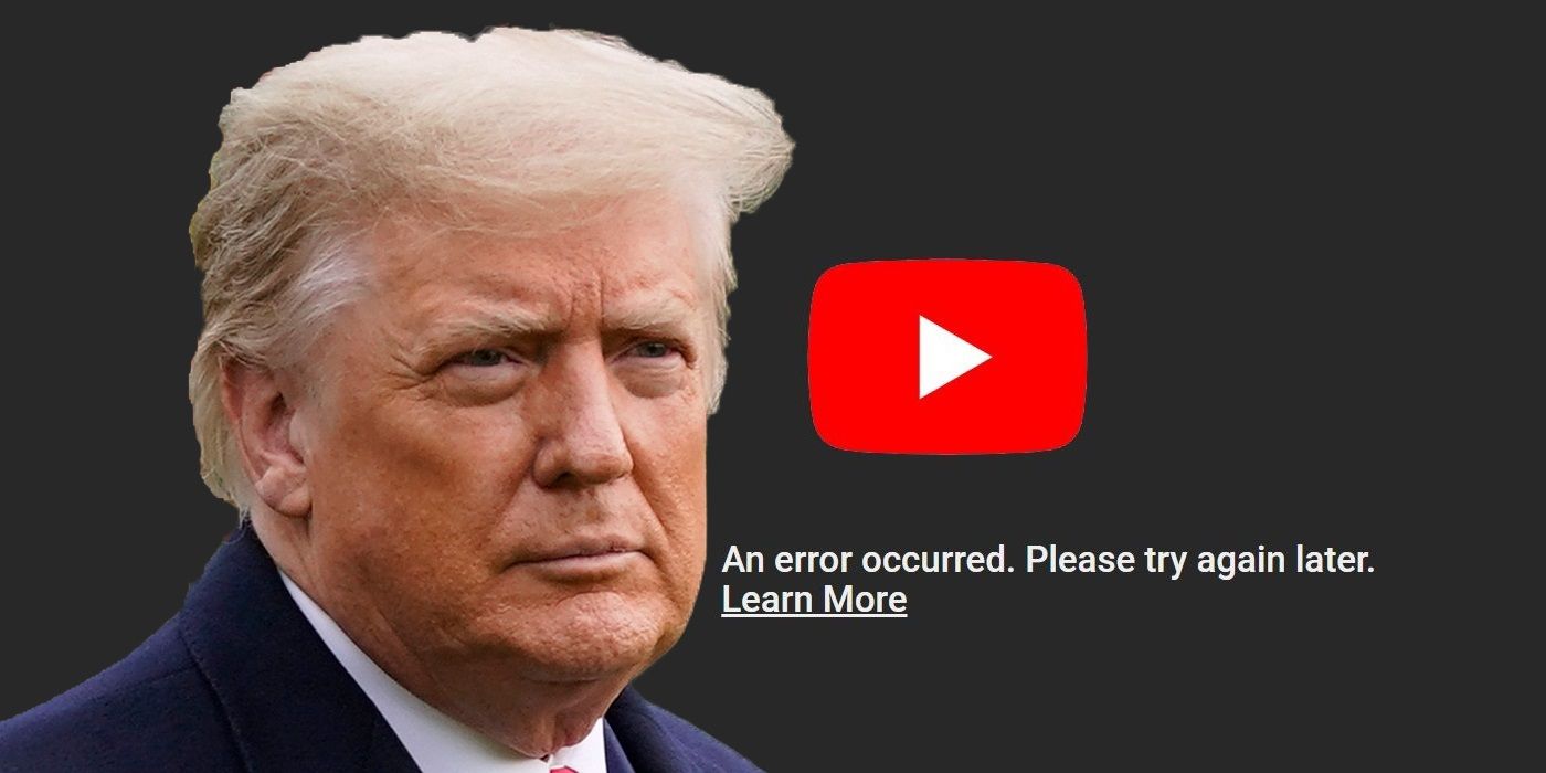 YouTube warning trump