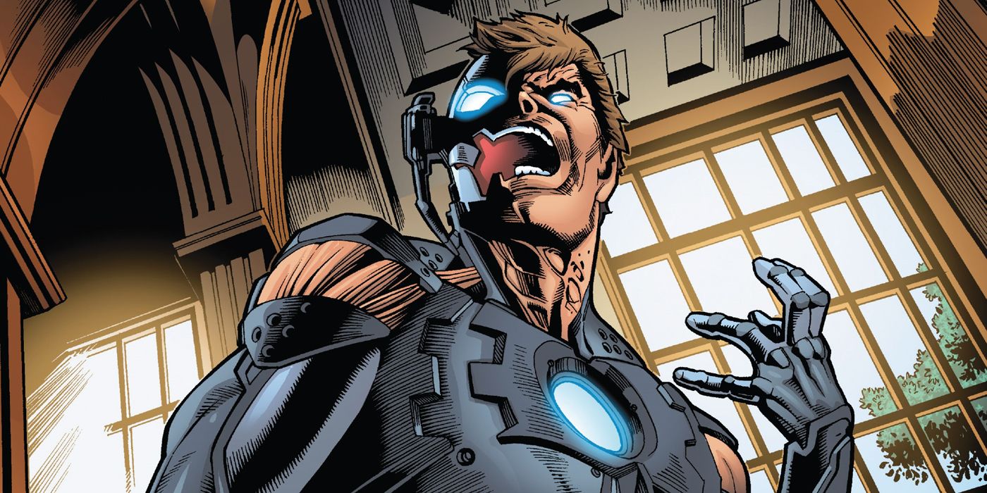 Ultron fuses with Hank Pym in Marvel Comics.