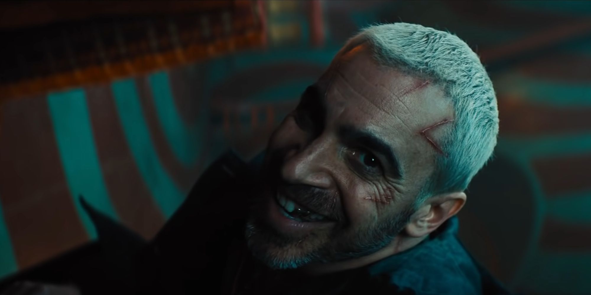 Victor Zsasz grinning at the camera in Harley Quinn Birds Of Prey