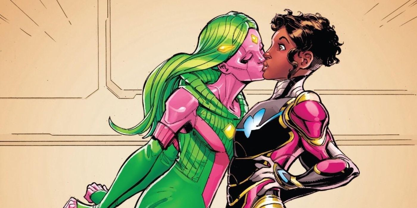 ivian Kisses Ironheart - Marvel Comics