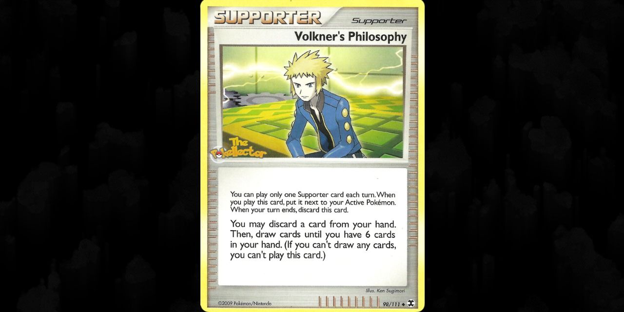 Volkner's Philosophy Pokemon Trainer Card