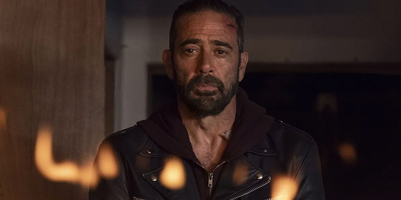 A traumatized Negan in The Walking Dead