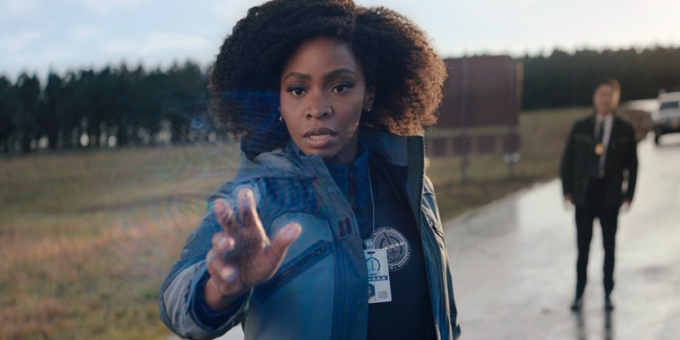 WandaVision Episode 4 - Monica Touching Westview Barrier