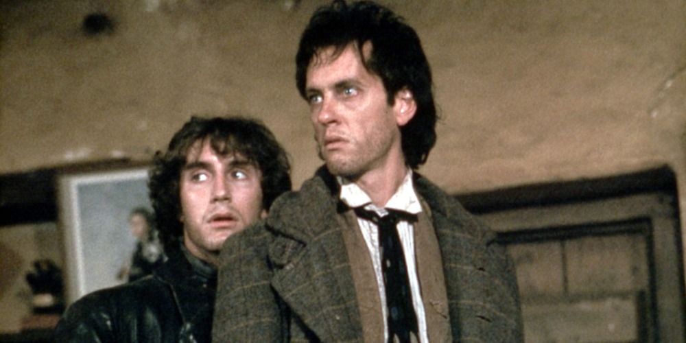 A close-up of Richard E. Grant and Paul McGann from Withnail &amp; I