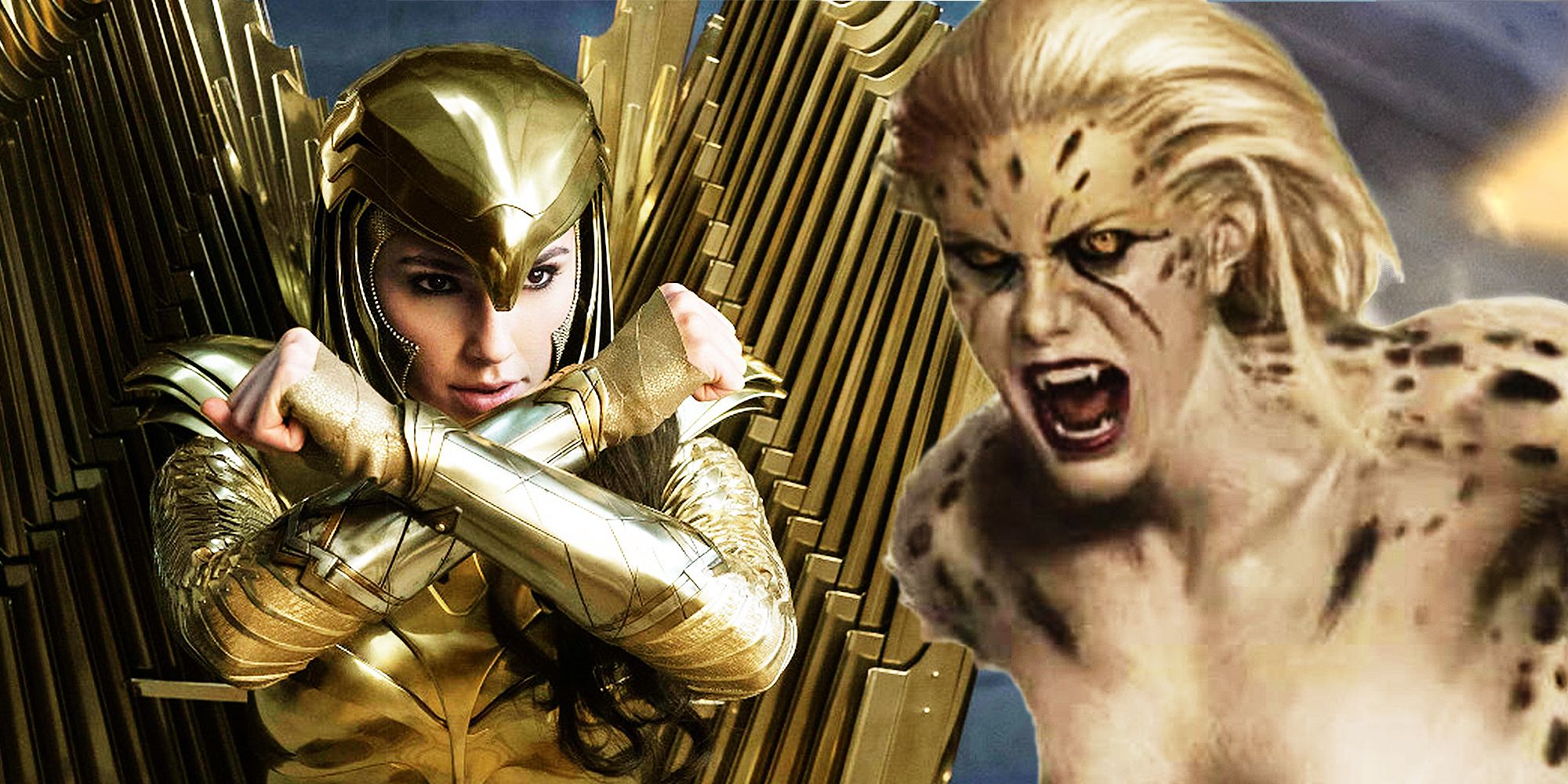 Wonder Woman 1984 Golden Armor Diana Prince vs Cheetah