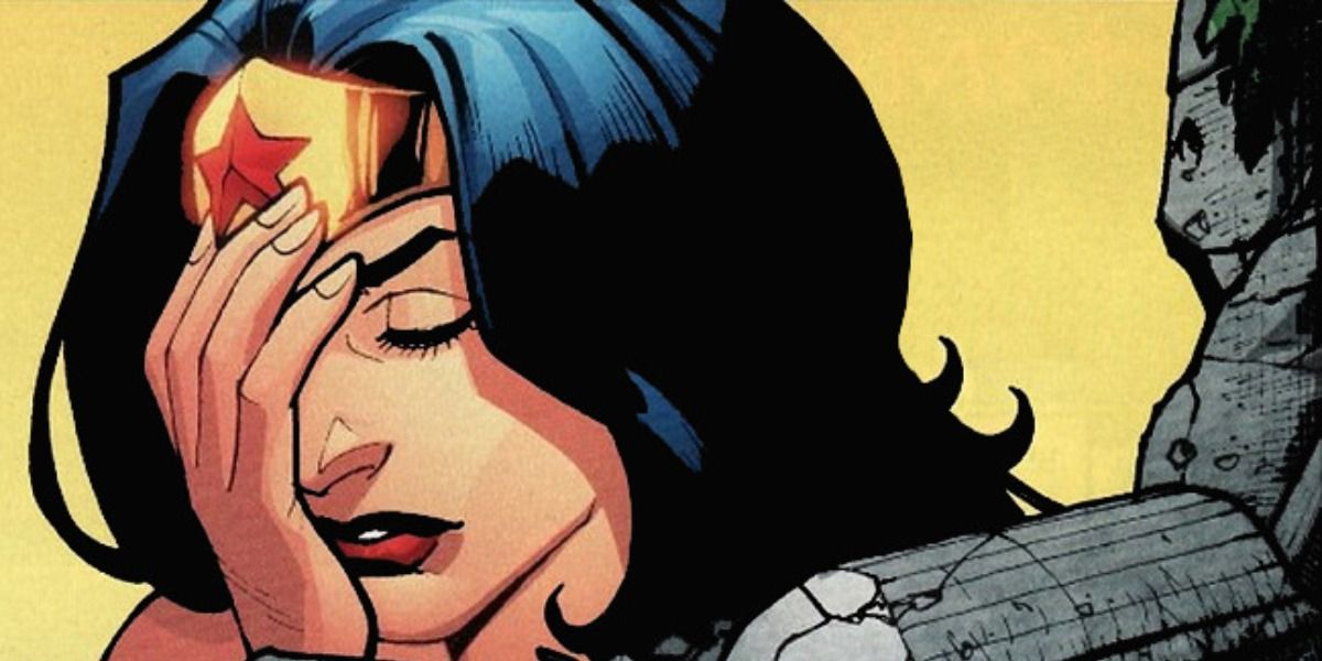 An image of Wonder Woman facepalming in exasperation.