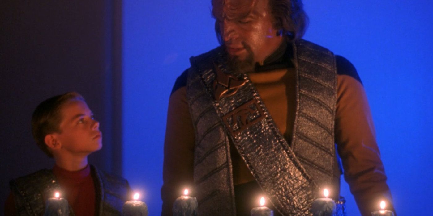 Worf accepts a human into his family