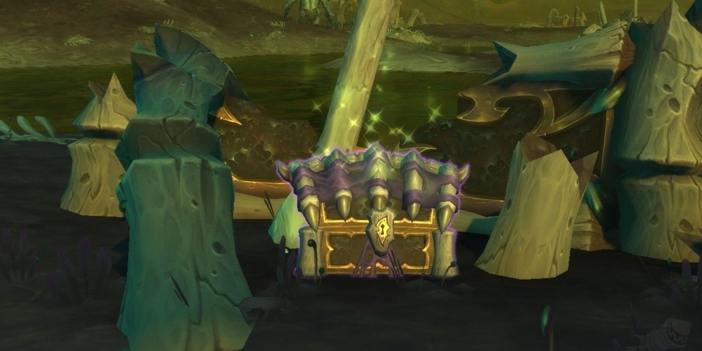 The Battlefront Rations Chest in Maldraxxus in World of Warcraft: Shadowlands
