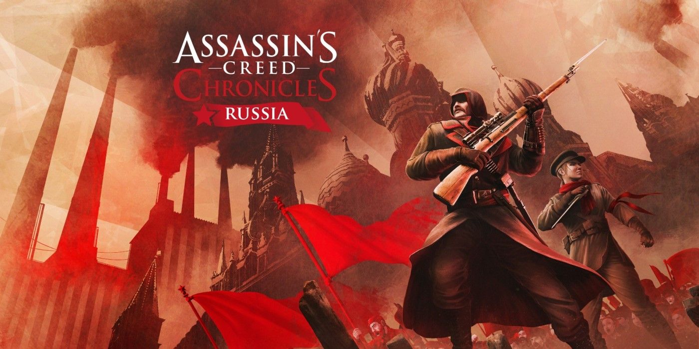 Cover of Assassin's Creed Chronicles Russia showing early Soviet Russia.