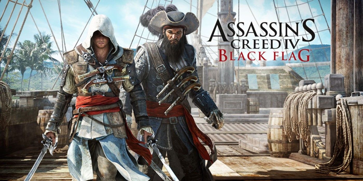 Cover of Assassin's Creed IV Black Flag showing Edward Kenway and Edward Thatch.