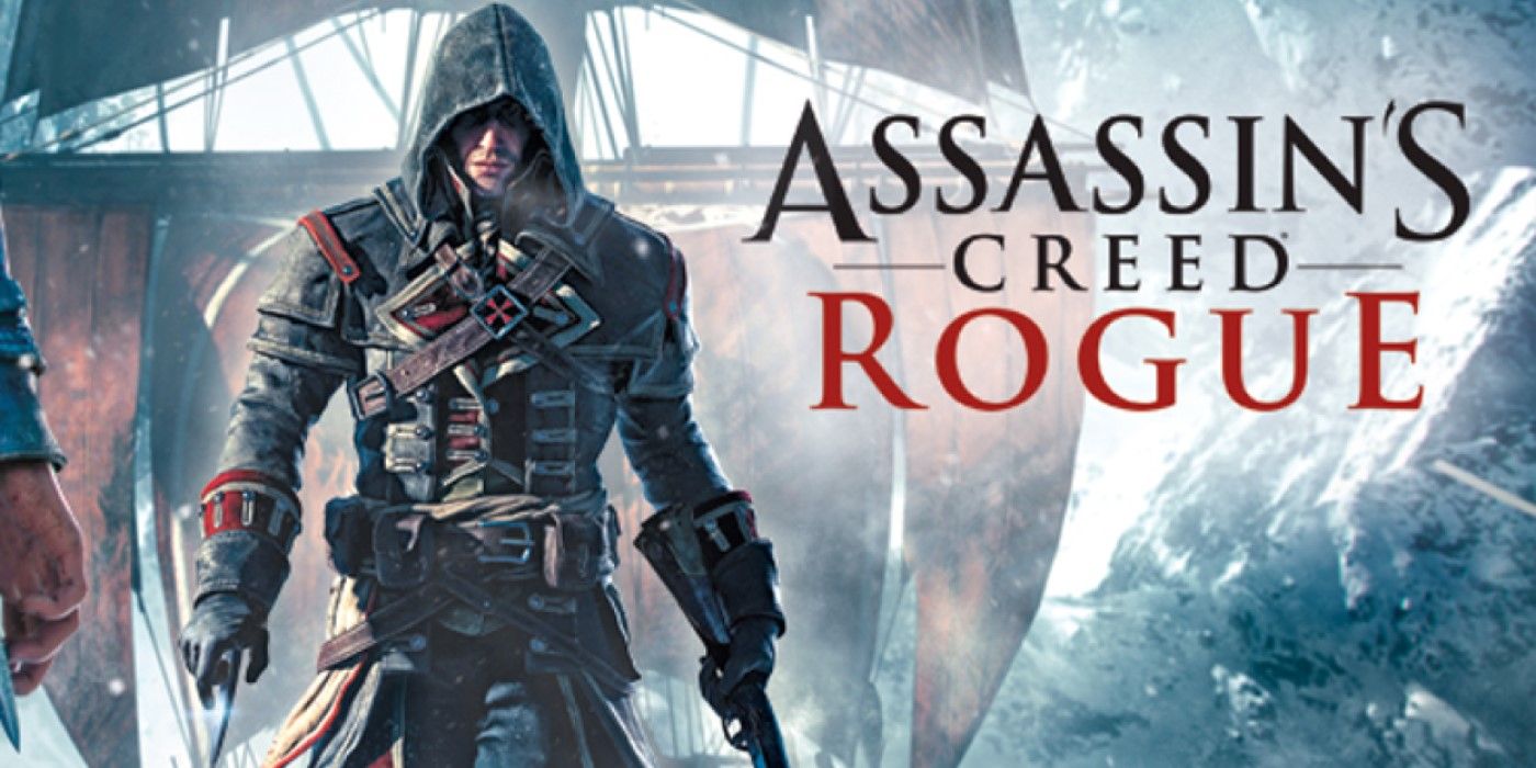 Cover of Assassin's Creed Rogue showing Shay Cormac in front of a ship.