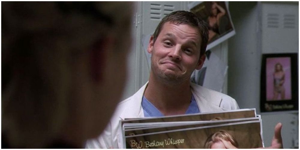 Alex Karev holding a picture of Izzie in Grey's Anatomy
