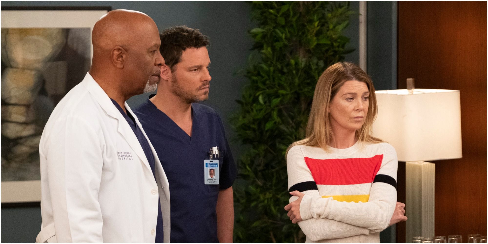 Alex, Rochard and Meredith stood talking together