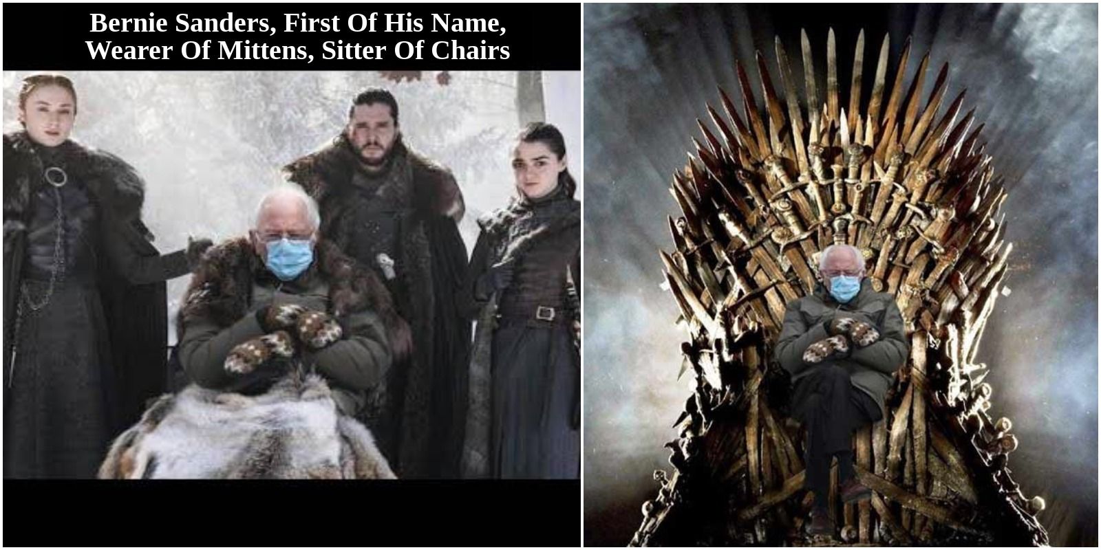 Bernie Sanders Game of Thrones mittens meme