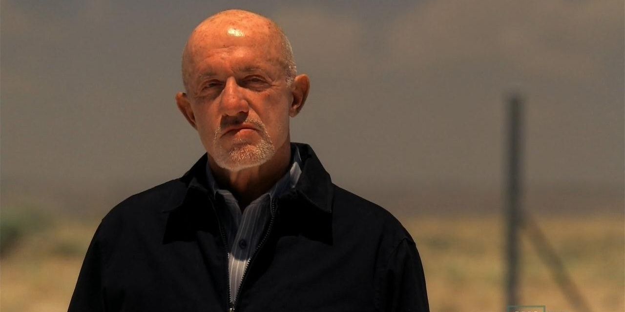 Mike out in the desert in Breaking Bad.