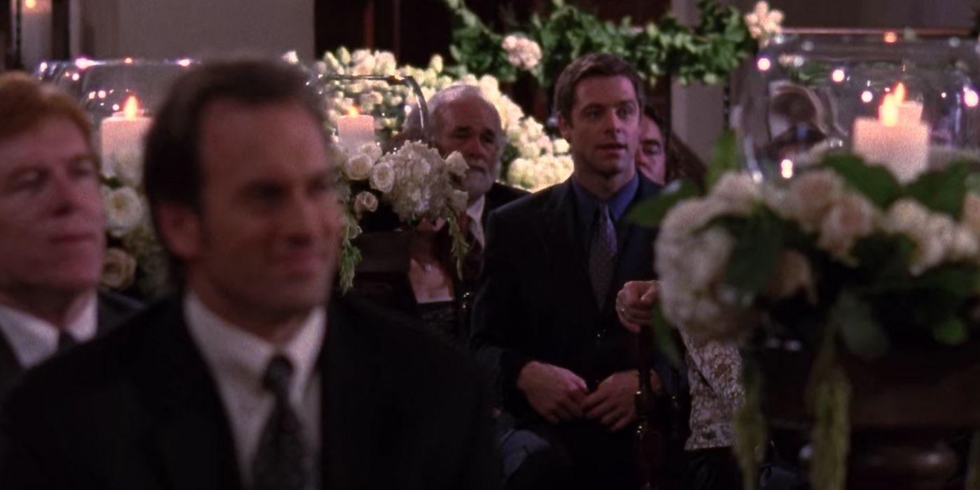 chris showed up at emily and richards wedding gilmore girls