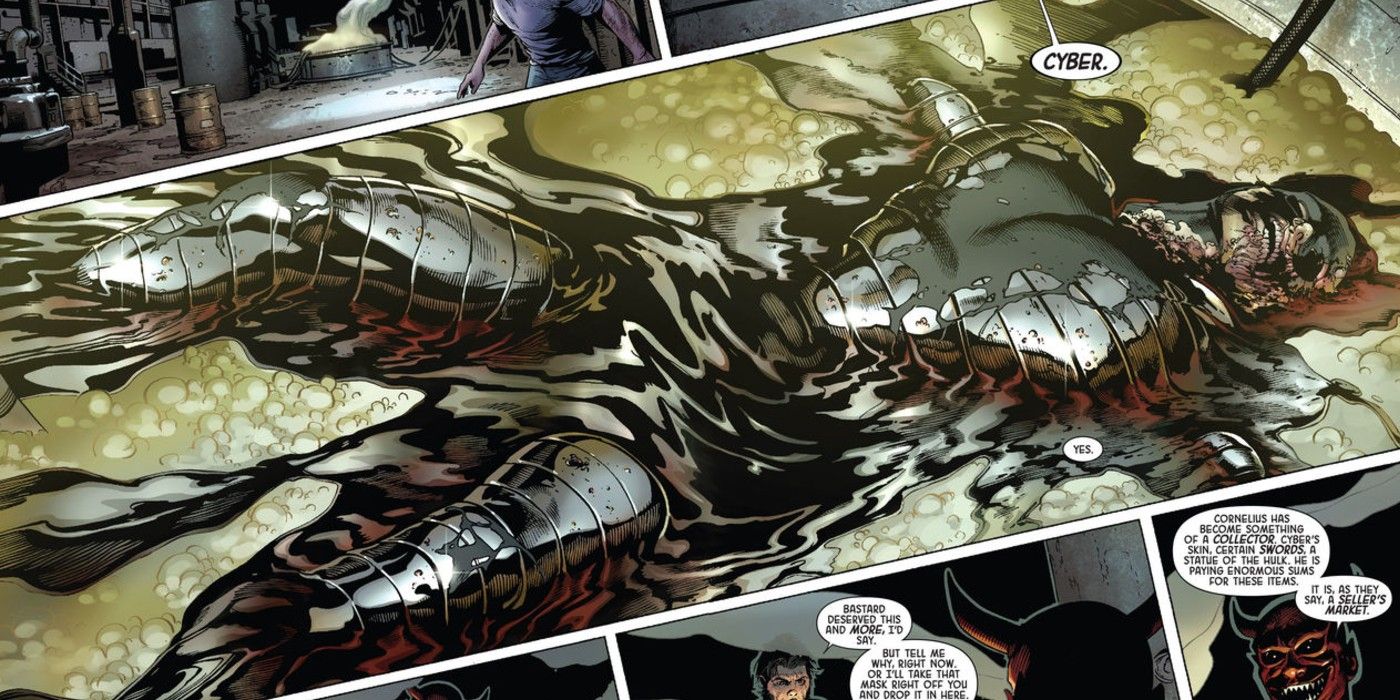 Cyber lies defeated in Marvel Comics.
