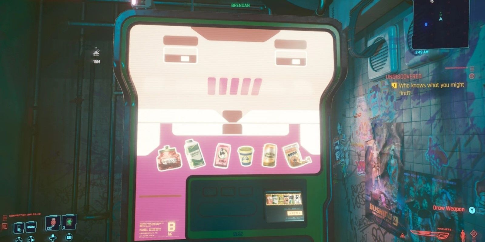 Screenshot of cyberpunk 2077 I can see clearly now