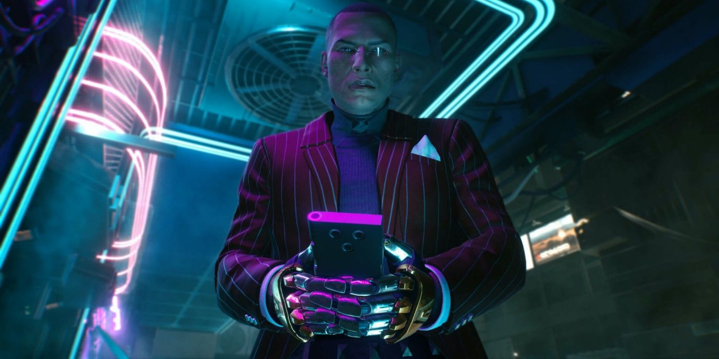 cyberpunk 2077 man in purple suit