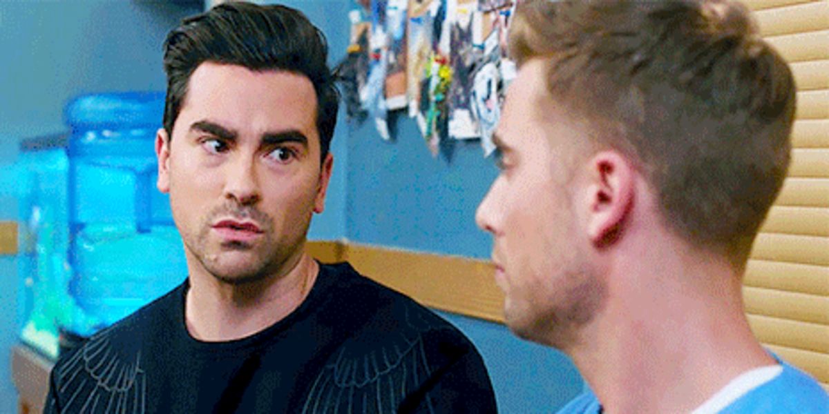 David Rose counseling Ted Mullens in Schitt's Creek