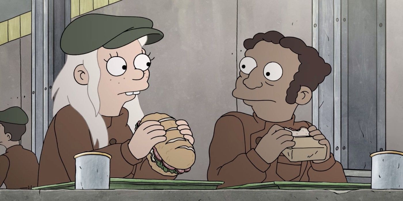 Bean and Gordy have lunch in Disenchantment's third season