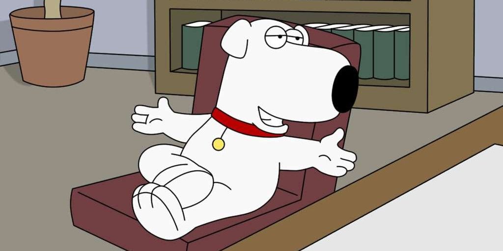 Brian Griffin lounging in Family Guy
