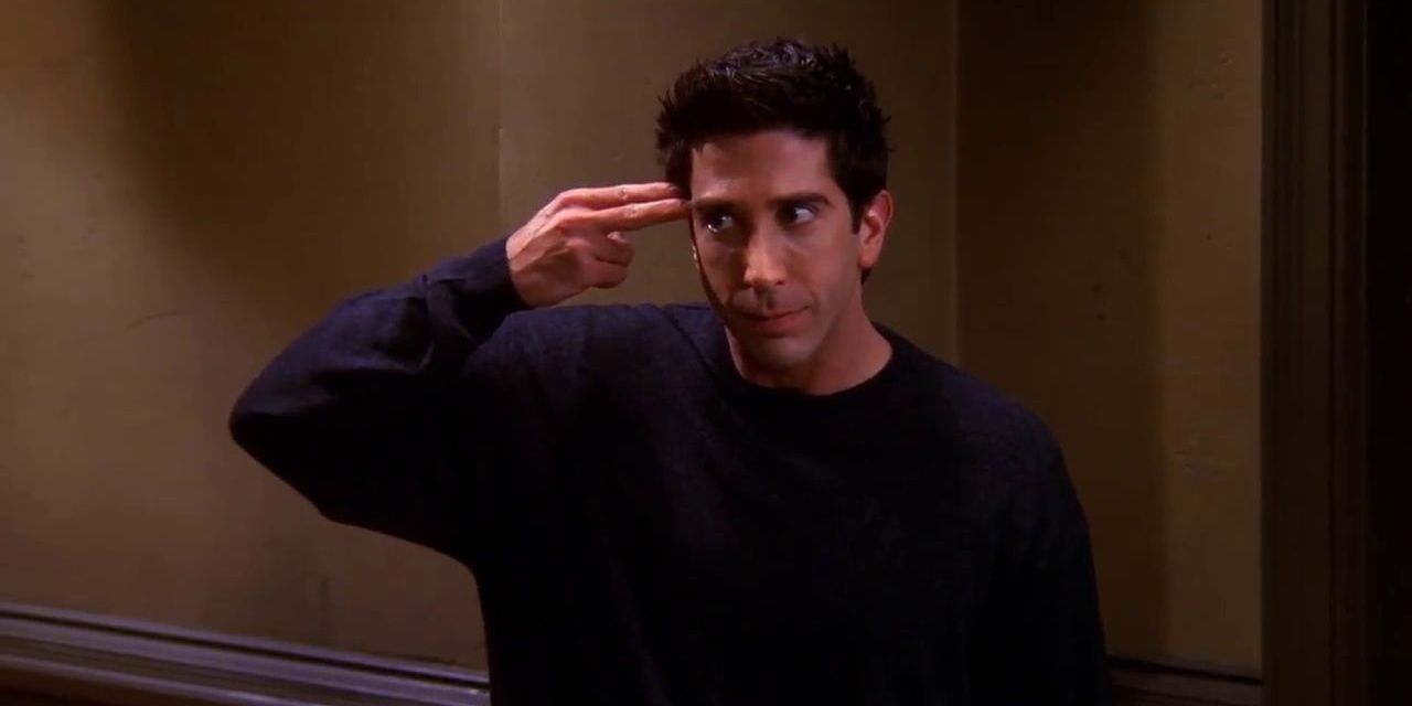 Ross doing the unagi sign in Friends.