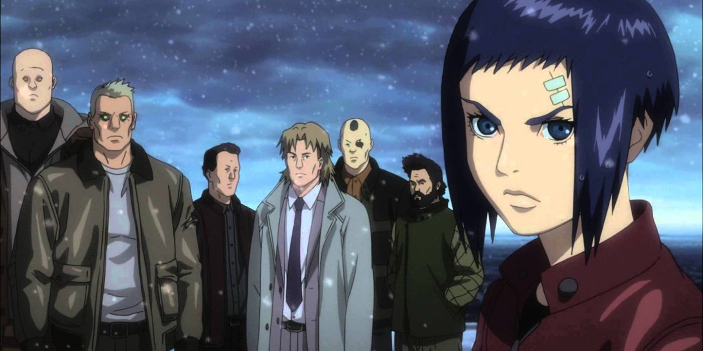The animated Ghost in the Shell arise cast in the snow