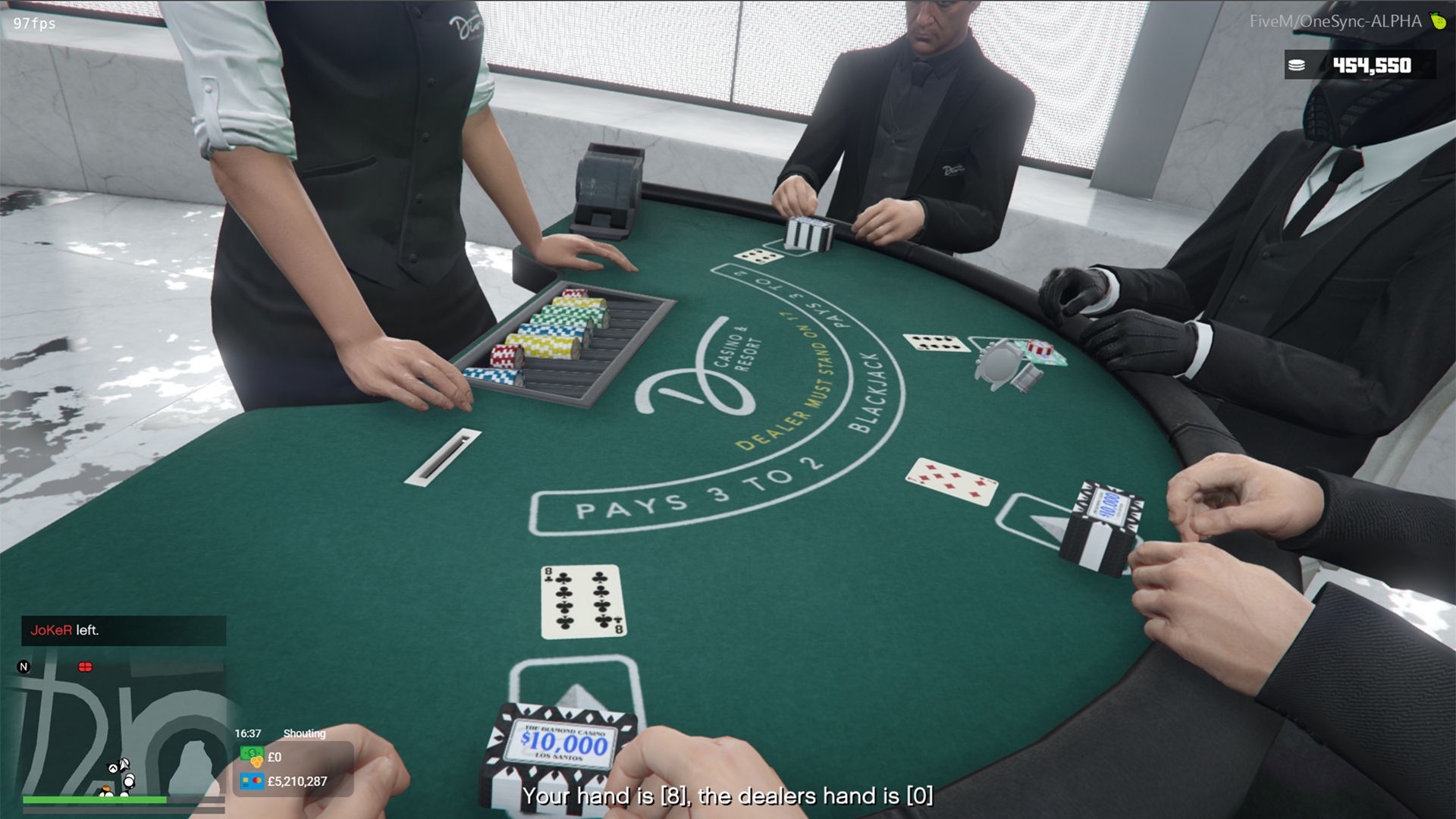gta v blackjack table