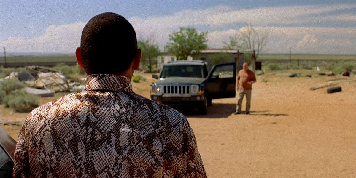 Hank and Tuco have a standoff in Breaking Bad