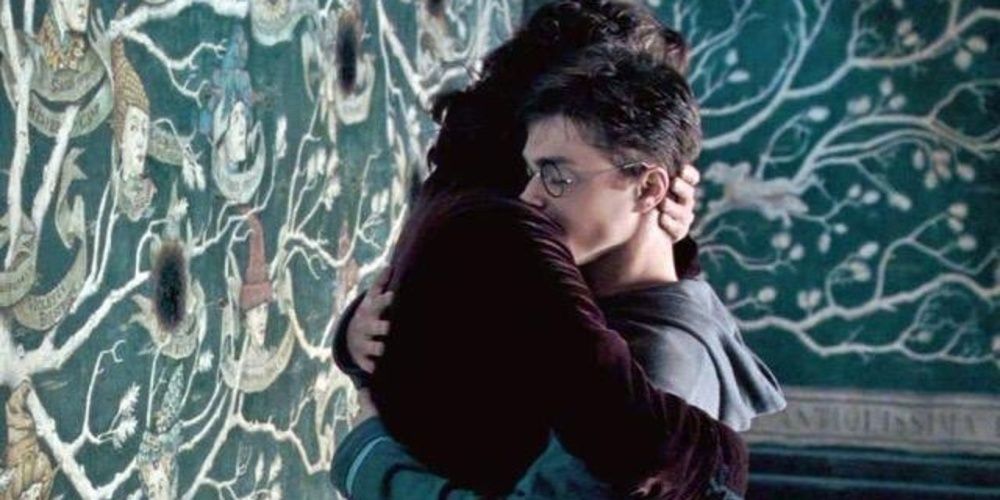 Sirius hugging Harry