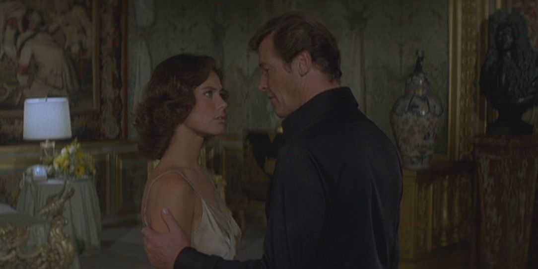 James Bond with his love interest in Moonraker