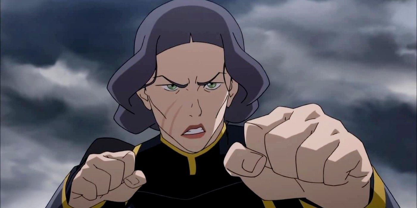 Lin-Beifong looking tough in battle in Legend of Korra