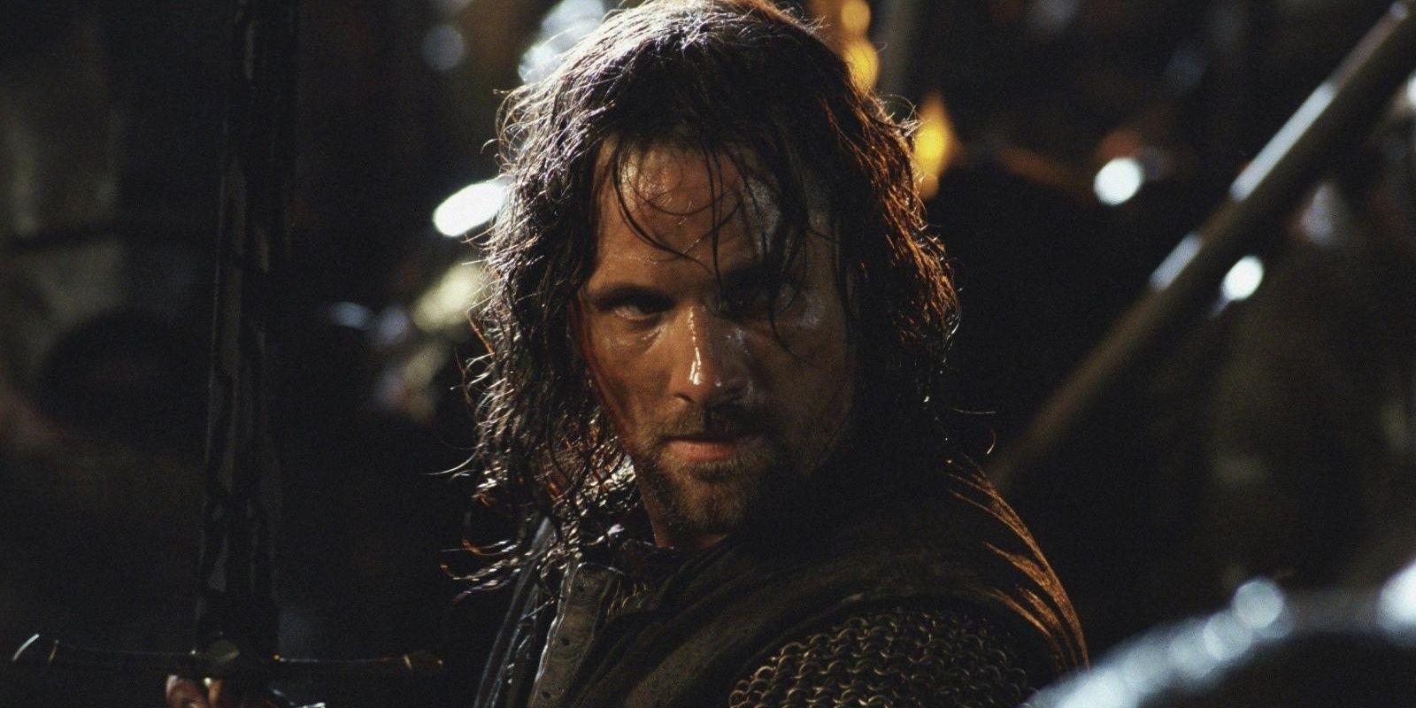 Aragorn at Helm's Deep in The Two Towers