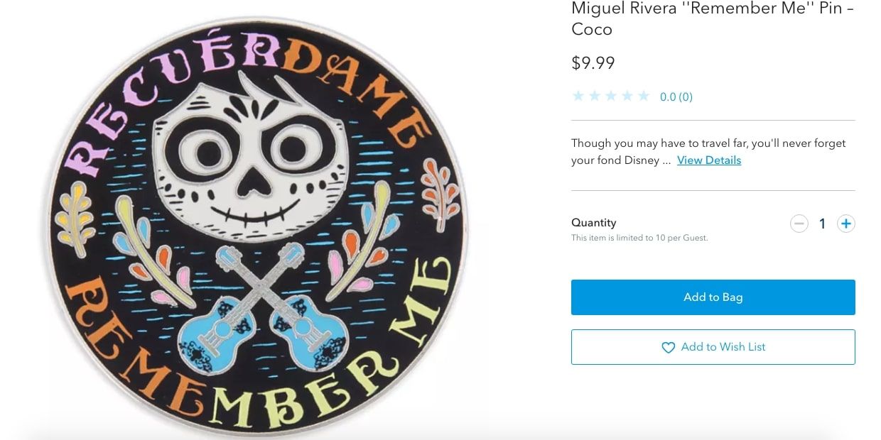 miguel coco disney limited edition pin