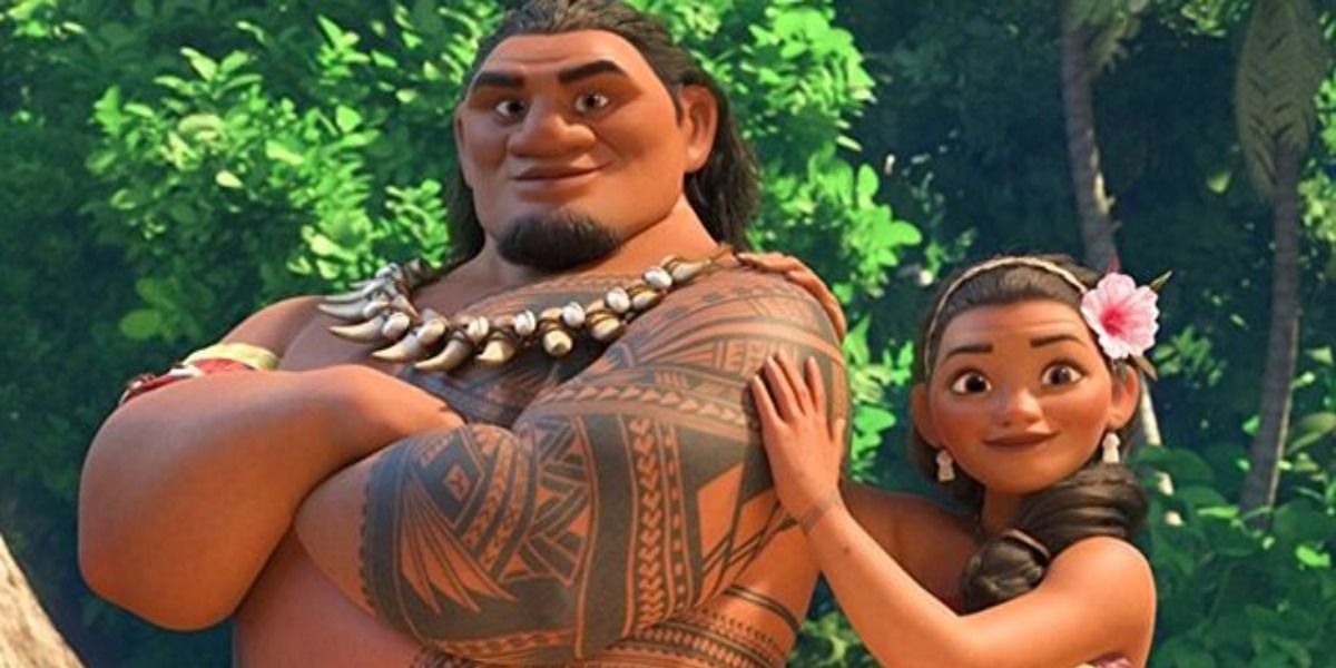 moana's parents chief and mom