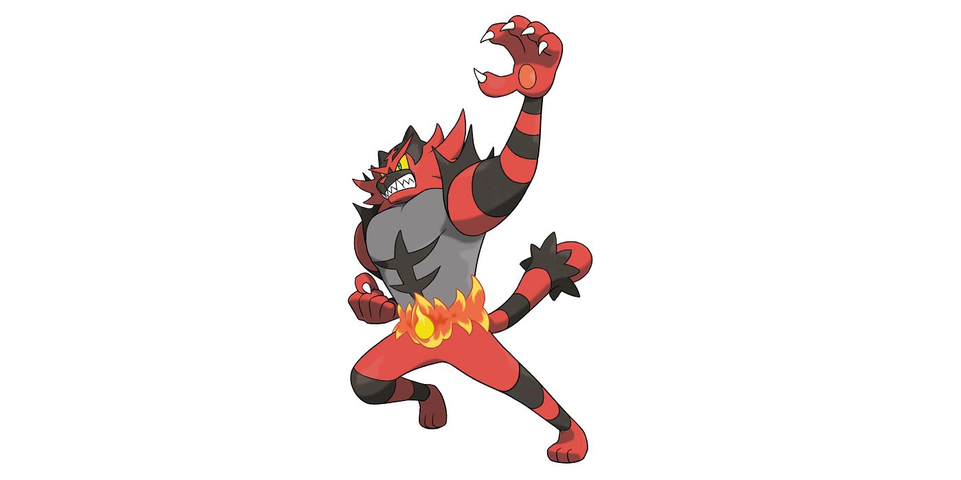 Incineroar standing against a white background.